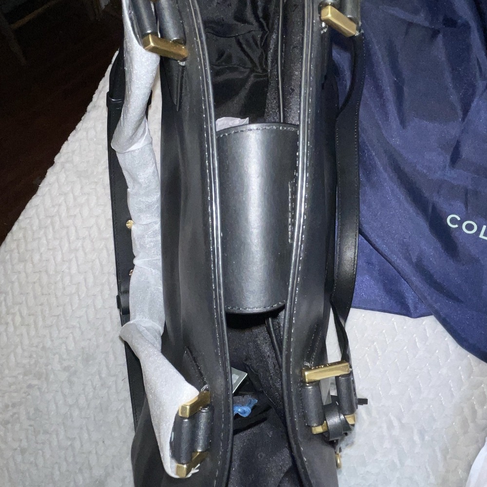 Cole Haan handbag new large Adjustable Strap Gold Trim - Picture 11 of 15
